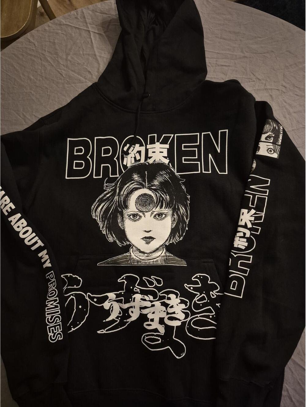 Broken Promises Uzumaki Hoodie Size Medium